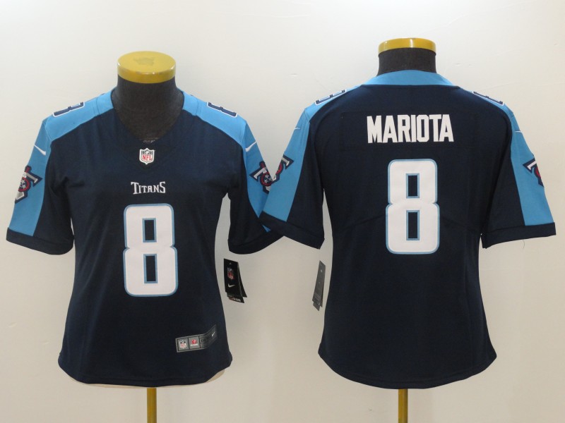 Women Tennessee Titans #8 Mariota Black Nike Vapor Untouchable Limited NFL Jerseys